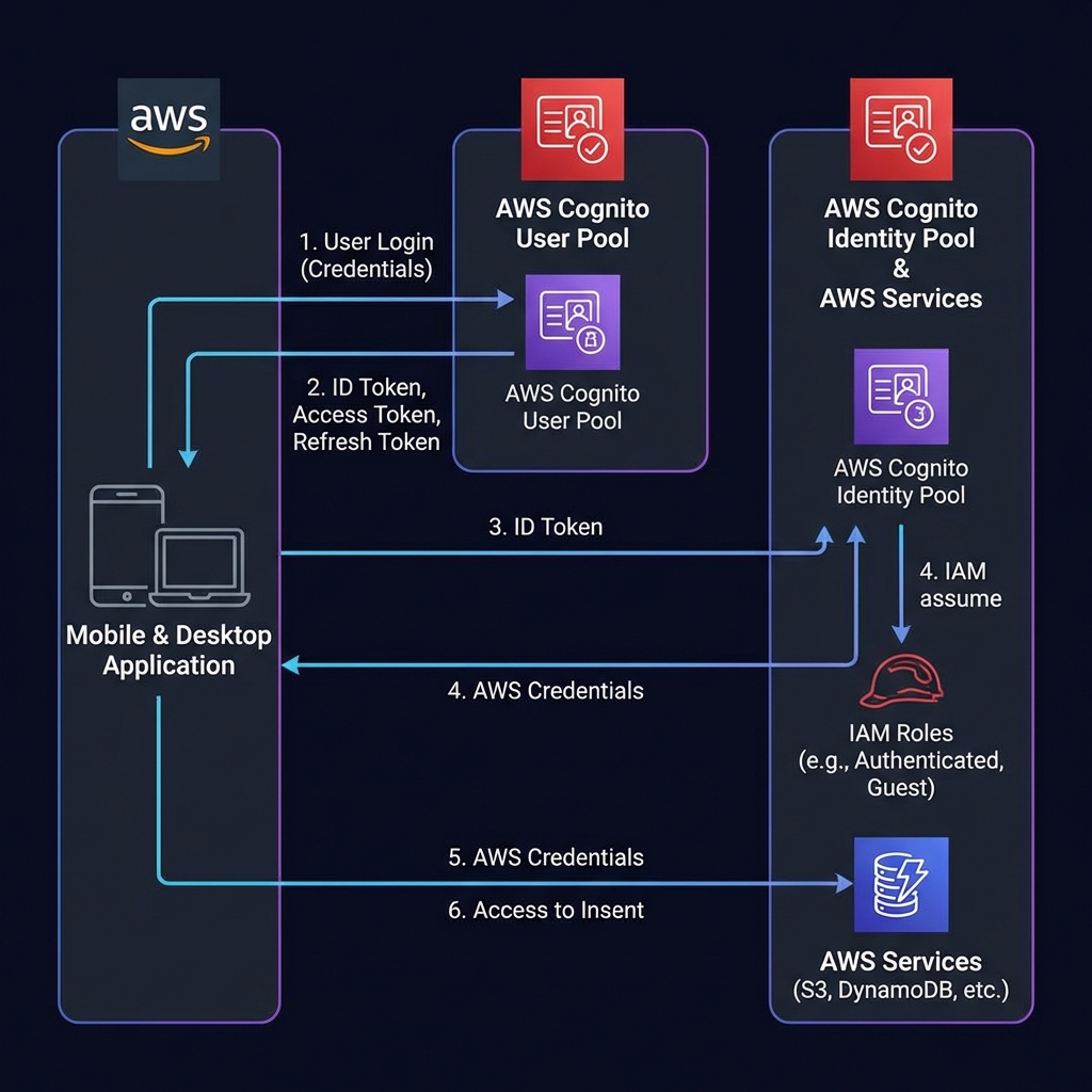 AWS Cognito Step-by-Step Flow